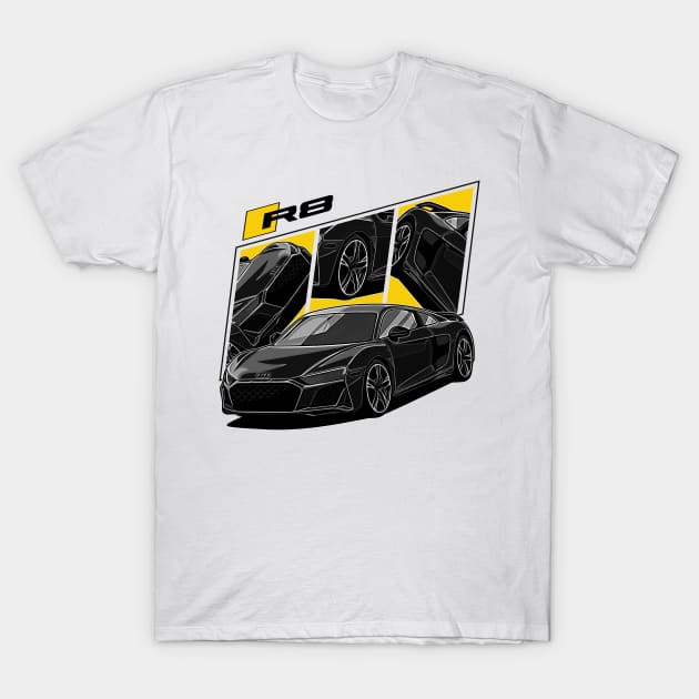 R8 v10 Plus German Supercar T-Shirt by T-JD